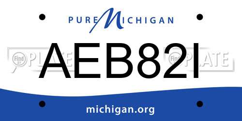 AEB82I Michigan License Plate
