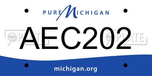 AEC202 Michigan License Plate
