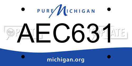 AEC631 Michigan License Plate