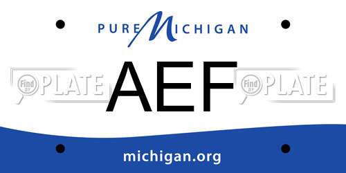 AEF Michigan License Plate