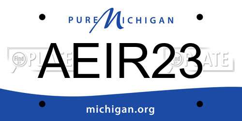 AEIR23 Michigan License Plate