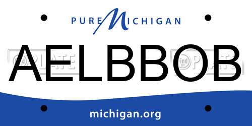 AELBBOB Michigan License Plate