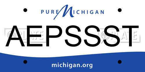 AEPSSST Michigan License Plate
