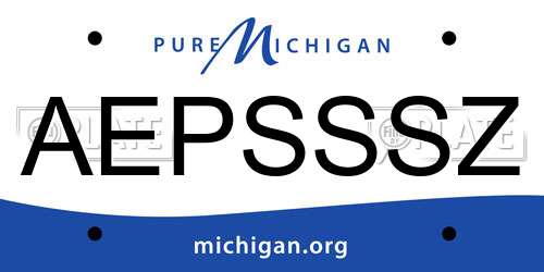 AEPSSSZ Michigan License Plate