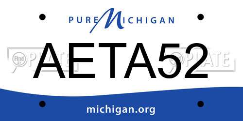 AETA52 Michigan License Plate