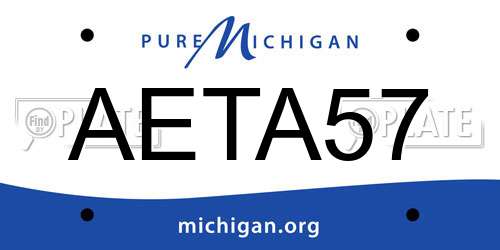 AETA57 Michigan License Plate