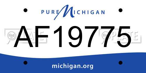 AF19775 Michigan License Plate