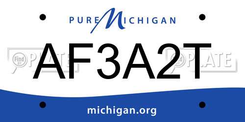 AF3A2T Michigan License Plate