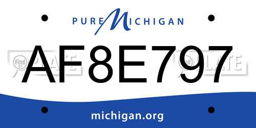 AF8E797 Michigan License Plate