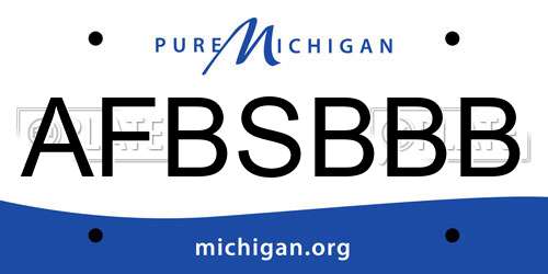 AFBSBBB Michigan License Plate