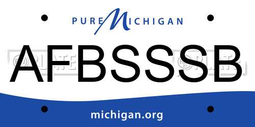 AFBSSSB Michigan License Plate