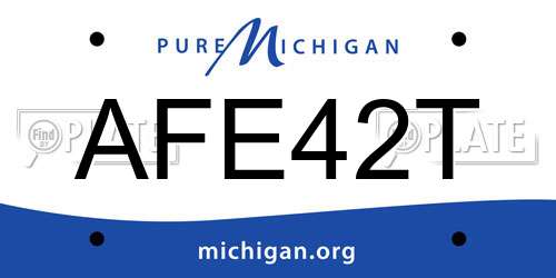 AFE42T Michigan License Plate