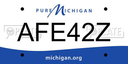 AFE42Z Michigan License Plate