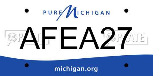 AFEA27 Michigan License Plate