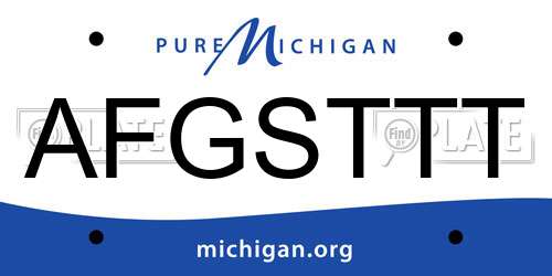 AFGSTTT Michigan License Plate