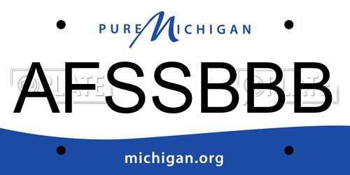 AFSSBBB Michigan License Plate