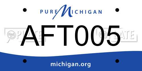 AFT005 Michigan License Plate