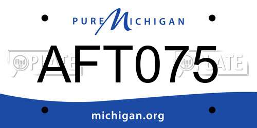 AFT075 Michigan License Plate