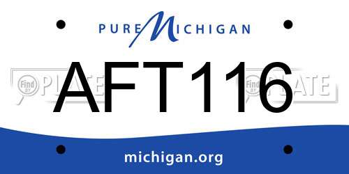 AFT116 Michigan License Plate