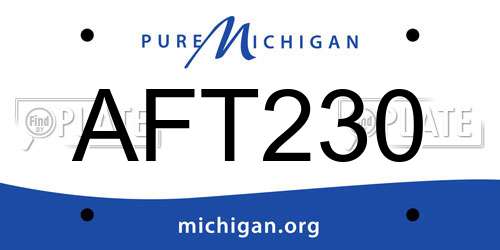 AFT230 Michigan License Plate