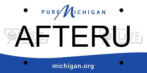 AFTERU Michigan License Plate