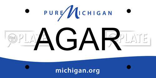 AGAR Michigan License Plate