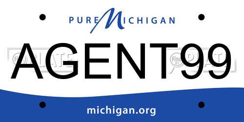 AGENT99 Michigan License Plate