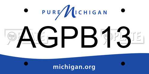 AGPB13 Michigan License Plate