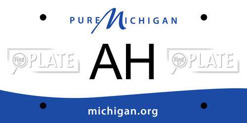 AH Michigan License Plate