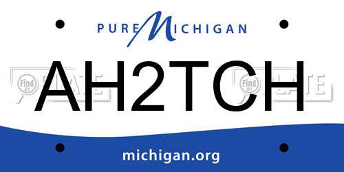 AH2TCH Michigan License Plate