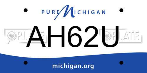 AH62U Michigan License Plate