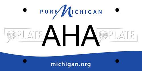 AHA Michigan License Plate