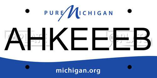 AHKEEEB Michigan License Plate