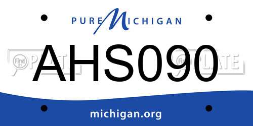 AHS090 Michigan License Plate
