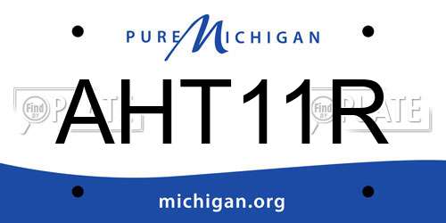 AHT11R Michigan License Plate