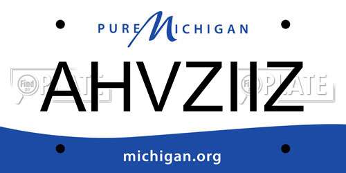 AHVZIIZ Michigan License Plate