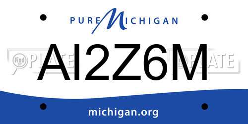 AI2Z6M Michigan License Plate