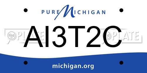 AI3T2C Michigan License Plate