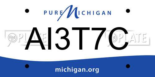 AI3T7C Michigan License Plate