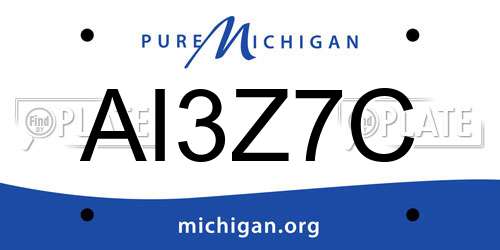 AI3Z7C Michigan License Plate