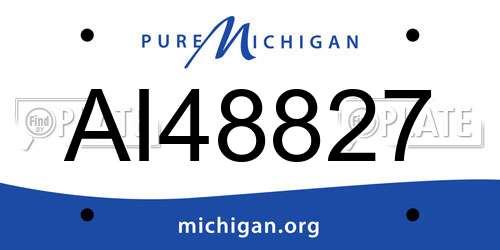 AI48827 Michigan License Plate
