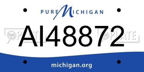 AI48872 Michigan License Plate