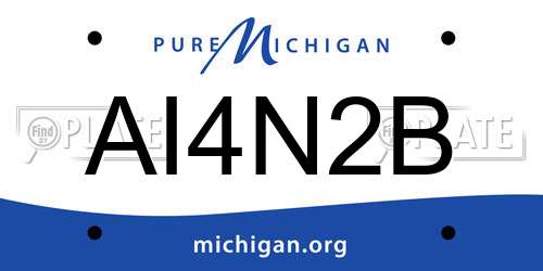 AI4N2B Michigan License Plate