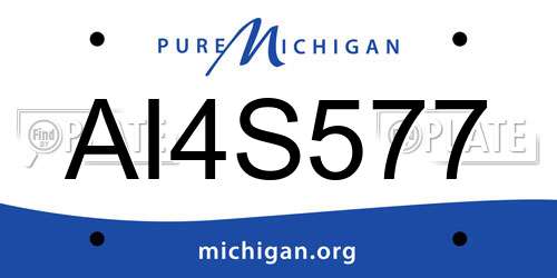 AI4S577 Michigan License Plate