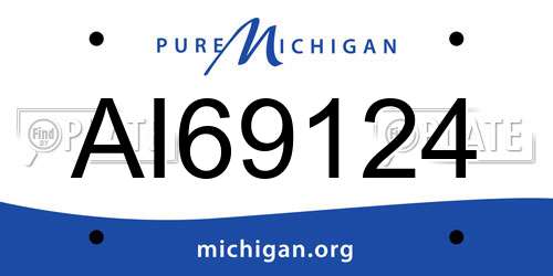 AI69124 Michigan License Plate