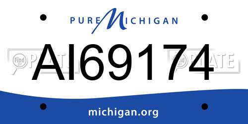 AI69174 Michigan License Plate