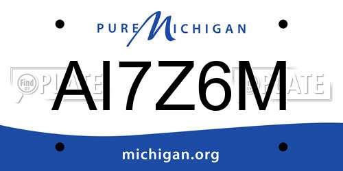 AI7Z6M Michigan License Plate