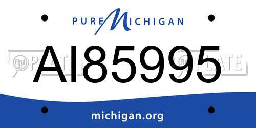 AI85995 Michigan License Plate