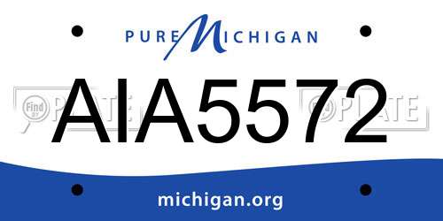 AIA5572 Michigan License Plate