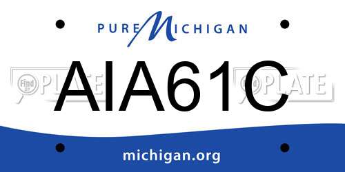 AIA61C Michigan License Plate